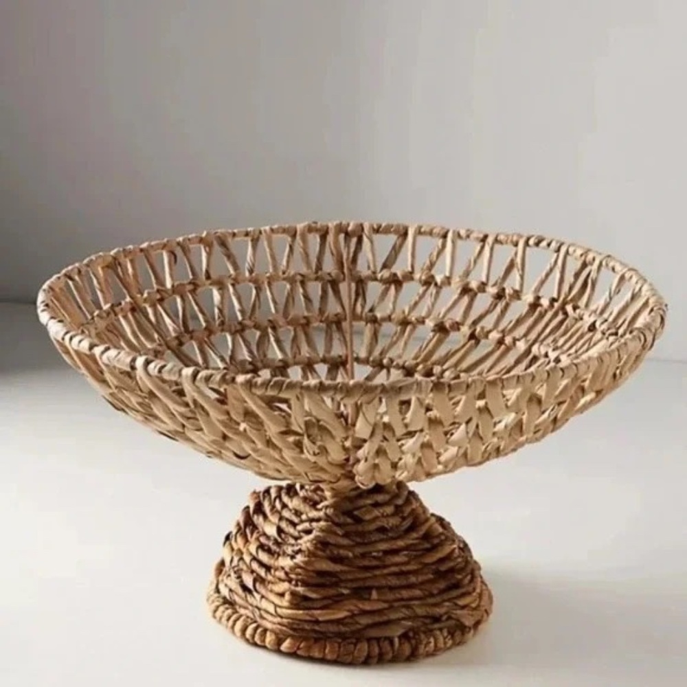 NWT Anthropologie Wicker Fruit Bowl - Picture 2 of 4